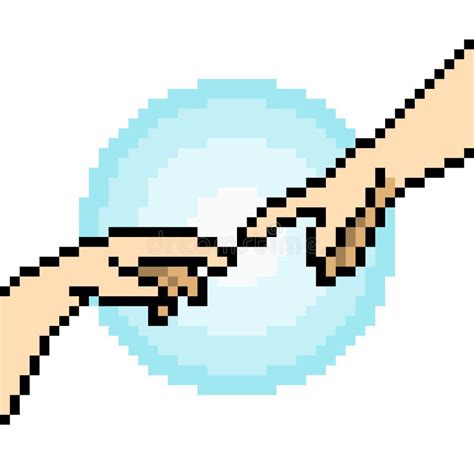 Vector Pixel Art Beautiful Hand Gesture Stock Vector Illustration Of