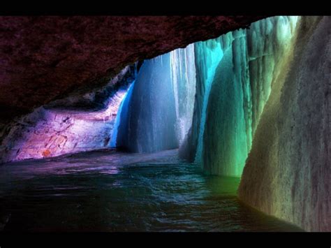 Rainbow Frozen Waterfall Wallpapers And Images