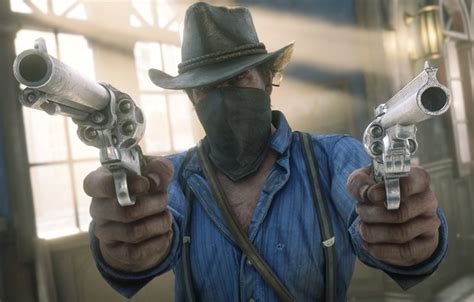 Wallpaper Hat Weapons Rockstar Bandit Red Dead