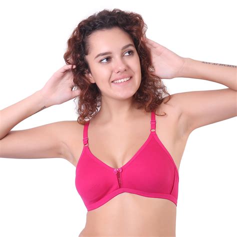 Womens Full Coverage Everyday T Shirt Bra Comfortable Push Lingerie B C And D Cup Bra Hot Pink