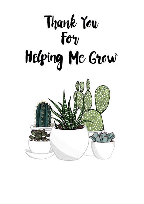 Wall Art Thank You For Helping Me Grow By Katherine Blower Premium