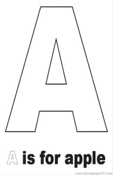 A4 Coloring Page for Kids - Free Alphabets Printable Coloring Pages