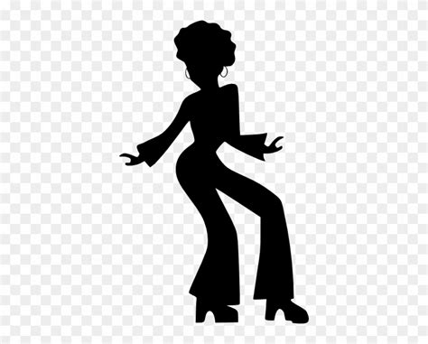 Disco Dancers Silhouette Royalty Free Vector Image