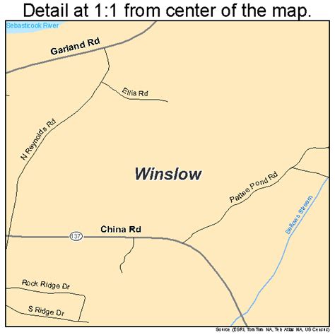Winslow Maine Street Map 2386480