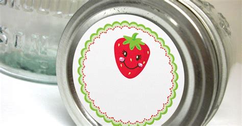 Colorful Adhesive Canning Jar Labels Strawberry And Raspberry Canning Jar Labels