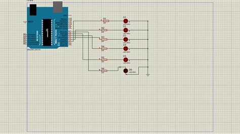 Blinking Multiple Led Using Arduino And Proteus Software Youtube