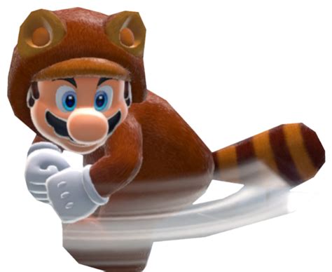 Regular Tanooki Mario Attacking With His Tail By Transparentjiggly64 On