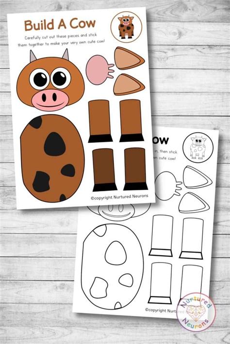 Printable Cow Craft Template