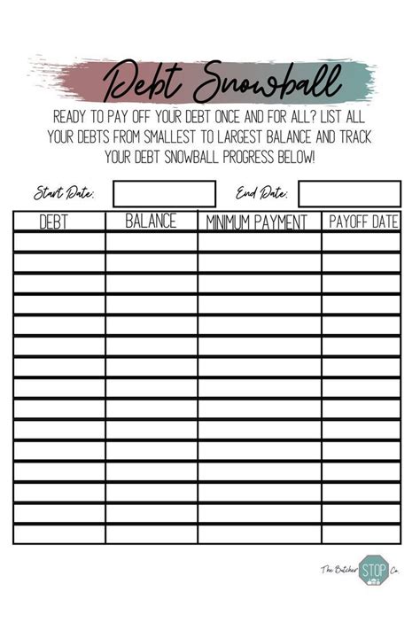 Dave Ramsey Debt Snowball Worksheet