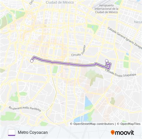 Ruta 180 Horarios Paradas Y Mapas Metro Coyoacan Actualizado