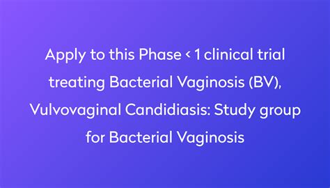 Study Group For Bacterial Vaginosis Clinical Trial 2024 Power