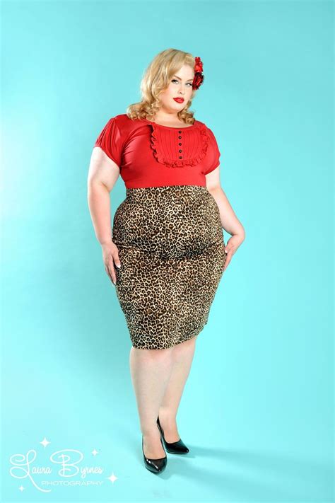 Pinup Couture Pencil Skirt In Leopard Plus Size Plus Size Pencil