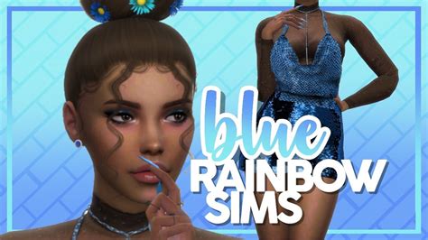 🌈💙rainbow Sims Ts4 Cas Download Youtube