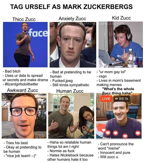 You must be logged into showme. tag urself im thicc zucc : zuckmemes