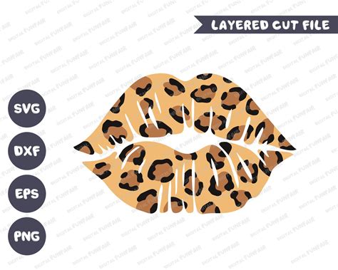 Cheetah Lips Svg Cut Files For Cricut Leopard Lips Svg Etsy