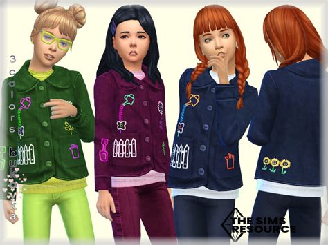 Sims 4 Blue Jacket By Bukovka Best Sims Mods