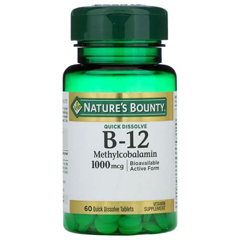 Natures Bounty Vitamina B12 1000mcg X 60 Tabletas Farmacia Leloir
