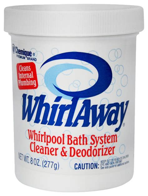 Use straight or a diluted vinegar cleaning solution for the bathroom to scrub tub or sink drain: Chemique WHIRLAWAY Whirlpool Bath System Cleaner and ...