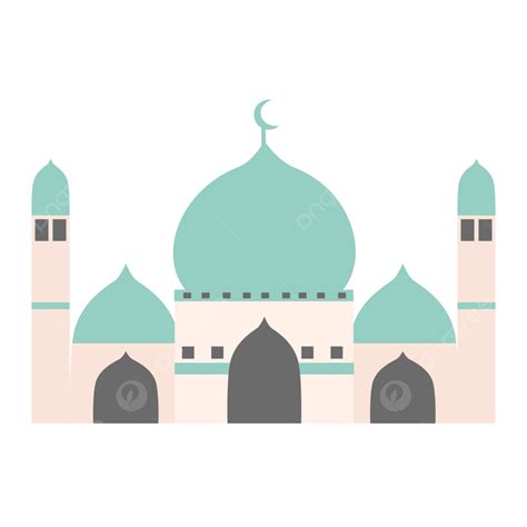 Simple Flat Islamic Mosque Building Vector Mosque Flat Mosque Muslim