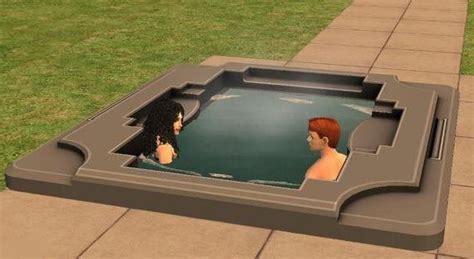 Theninthwavesims The Sims 2 Ts3 Late Night Hot Tub For The Sims 2 Hot Tub Sunken Hot Tub