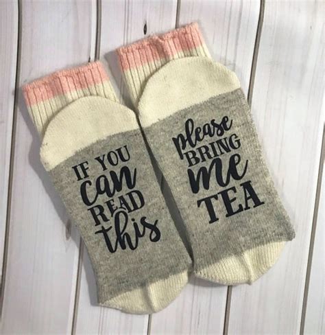 If You Can Read This Please Bring Me Tea Socks Funny T Etsy