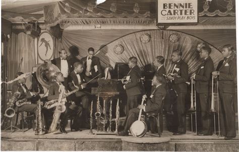 Original Photograph Of 11 Piece Band Posed On The Stage Of Savoy