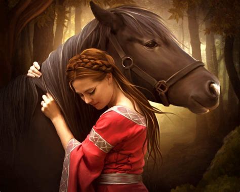 Girl Hugs Horse Wallpapers And Images Wallpapers Pictures Photos