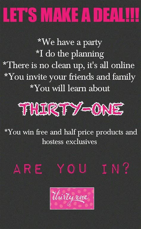 Thirty One Party Earn Free Products And Half Price Products And Hostess