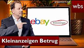 Ebay Kleinanzeigen: Neue Betrugs-Masche zockt jetzt Verkäufer ab | Anwalt Christian Solmecke