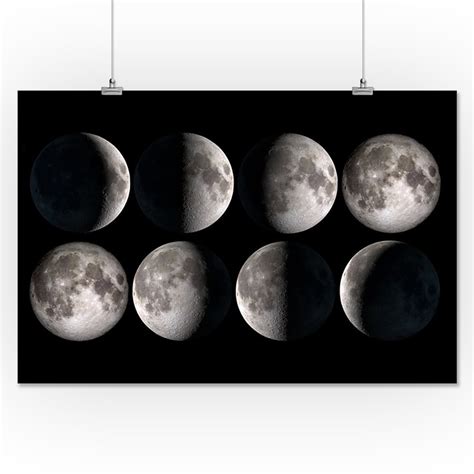 Moon Phases Black And White Photography A 90389 16x24 Giclee Gallery