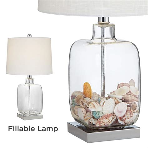 Square Glass Fillable Table Lamp Set Of 2 17t85 Lamps Plus