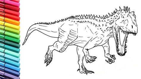 Desenho Para Colorir Jurassic World Camp Cretaceous Indominus Rex 7