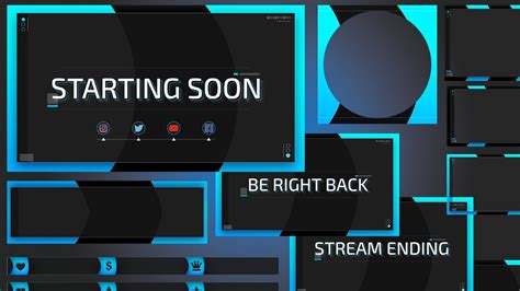 Digital Animated Stream Pack Streaming Graphics Galaxy Overlay Complete