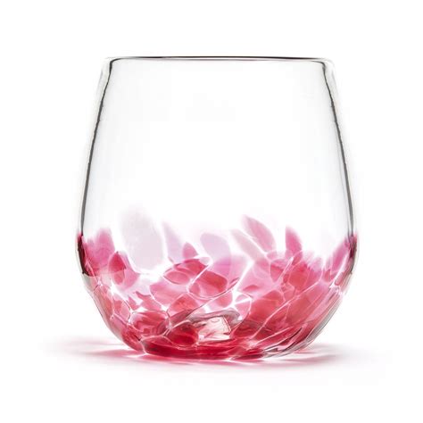 Hand Blown Wine Glass In Cranberry Gray Art Glass Hand Blown Wine Glasses Wine Glass Glass