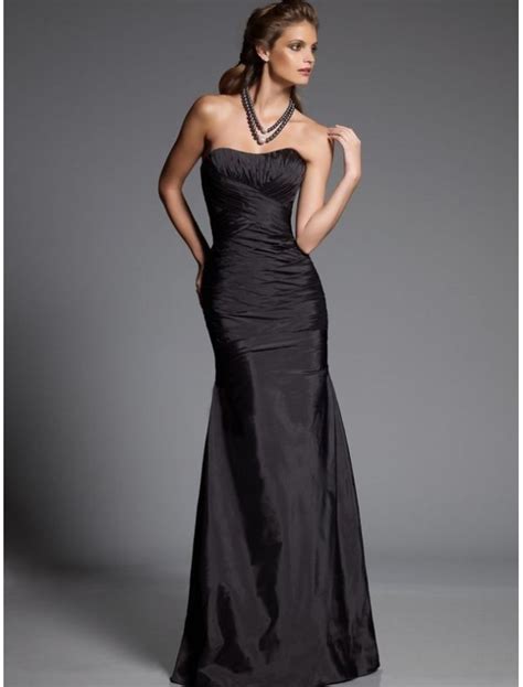 Strapless Black Bridesmaid Dress Perfect Choices Fashionmora