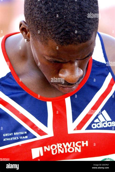 Great Britains Dwain Chambers After Finishing Second In The Mens 100m