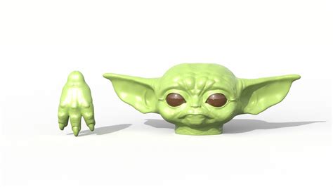 Baby Yoda Doll Head And Hand 3d Model 3d Printable Cgtrader