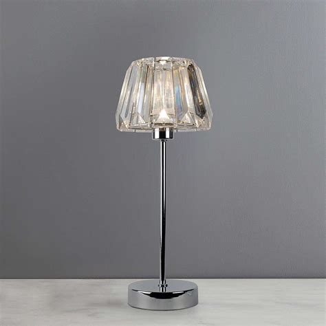 Paloma Acrylic Stem Lamp | Dunelm | Lamp, Table lamp, Chrome lamp