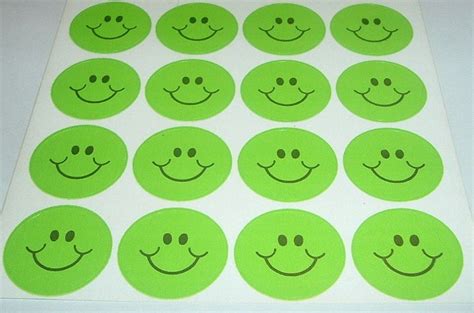 Lime Scented Smiley Face Stickers Sticker Book Face Stickers Lime Scent