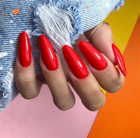 Classy Red Nail Art Design Red Nails Red Acrylic Nails Red Nail Art