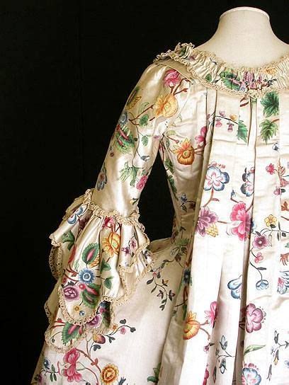 Robe à La Française 1760s Great Britain Made And China Textile