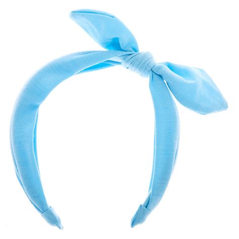 Knotted Bow Headband Blue Claires