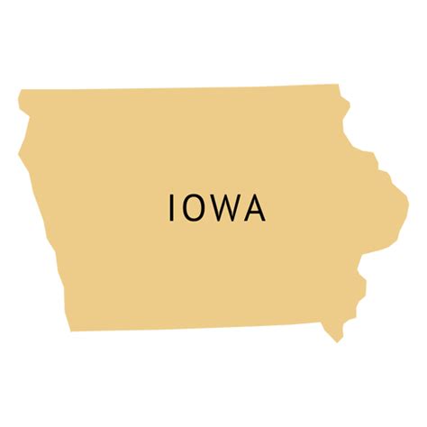 Iowa State Plain Map Transparent Png And Svg Vector File