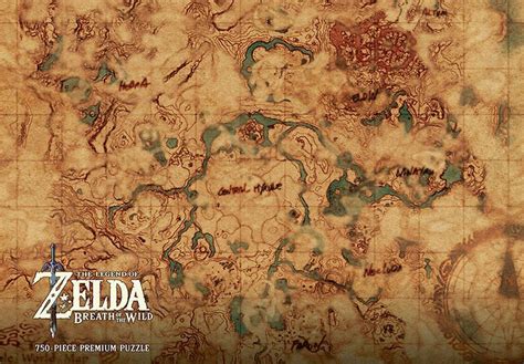 Usaopoly Zelda Breath Of The Wild Hyrule Map Premium Puzzle Walmart