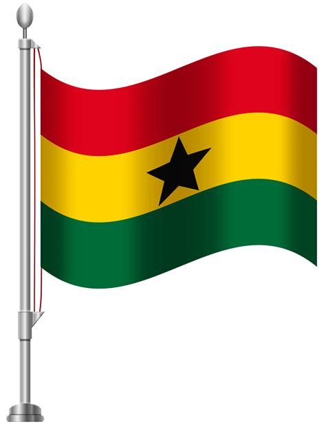 The Flag Of Central African Republic Waving In The Wind With A Star On