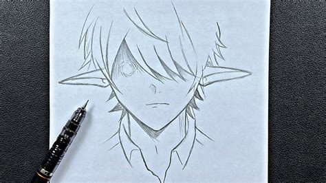 Anime Elf Drawing How To Sketch Anime Elf Boy Easy Step By Step Youtube