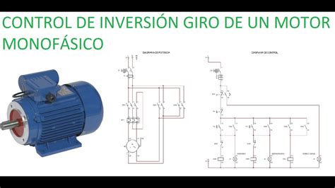 Inversión De Giro De Un Motor Monofásico Diagrama De Control Y