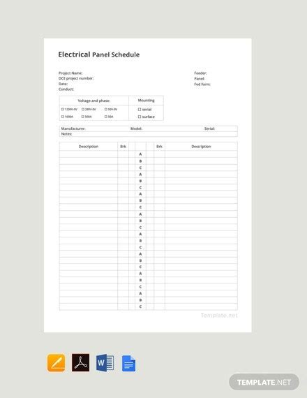 I simply want to know how to add a legend on the right side. FREE Electrical Panel Schedule Template - PDF | Word (DOC ...