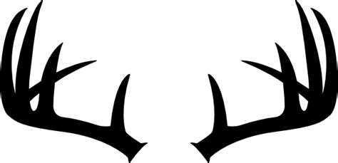Young Deer Antler Silhouette
