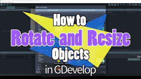 How To Rotate And Resize Objects In Gdevelop Tutorial Youtube